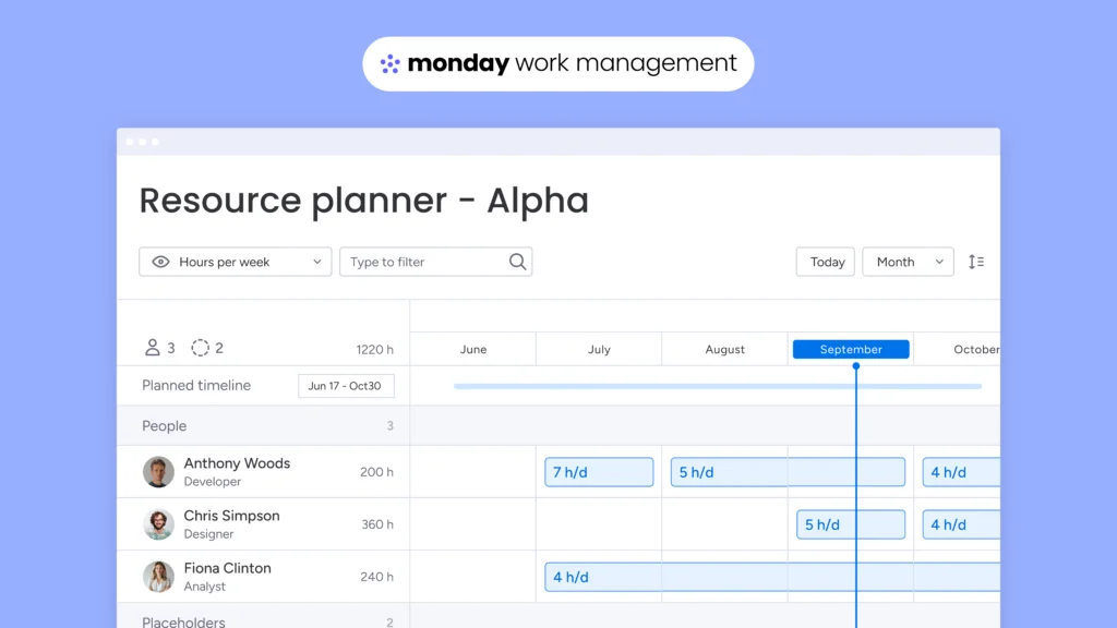 monday.com Resource Planner